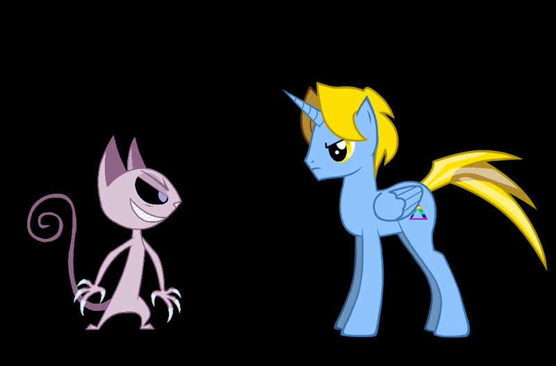 Size: 997x657 | Tagged: derpibooru import, kat (kid vs kat), kid vs kat, oc, oc:delta brony, safe, unofficial characters only