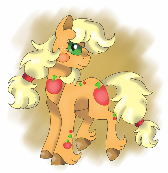 Size: 1229x1266 | Tagged: applejack, artist:sweetheart-arts, crossover, derpibooru import, pokémon, safe, solo, unshorn fetlocks