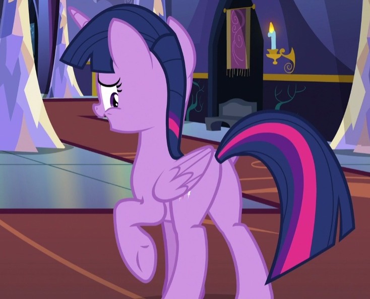 Size: 734x593 | Tagged: safe, derpibooru import, screencap, twilight sparkle, twilight sparkle (alicorn), alicorn, pony, to where and back again, butt, cropped, female, mare, plot, solo