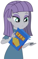 Size: 3832x6000 | Tagged: safe, artist:limedazzle, derpibooru import, boulder (pet), maud pie, equestria girls, legend of everfree, legend of everfree - bloopers, absurd resolution, blooper, box, clothes, food, outtakes, simple background, transparent background, vector