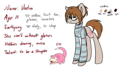 Size: 1024x576 | Tagged: artist:despotshy, derpibooru import, oc, oc:vadim, pokémon, ponysona, reference sheet, safe, simple background, slowpoke (pokémon), solo, transparent background, unofficial characters only