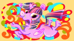 Size: 1024x577 | Tagged: safe, artist:twistedmindbrony, derpibooru import, twilight sparkle, twilight sparkle (alicorn), alicorn, pony, psychedelic, solo, unshorn fetlocks