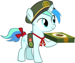 Size: 12204x10304 | Tagged: 28 pranks later, absurd resolution, artist:cyanlightning, cap, colt, cookie, cute, cutie mark, cyan's filly guides, derpibooru import, filly guides, food, hat, male, oc, ocbetes, oc:cyan lightning, ribbon, safe, simple background, solo, .svg available, transparent background, unofficial characters only, vector
