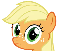 Size: 900x784 | Tagged: applejack, artist needed, derpibooru import, frown, looking at you, safe, simple background, solo, stare, sweetie belle's stare, transparent background, vector