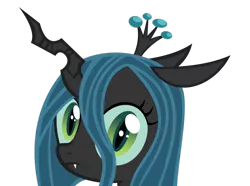 Size: 900x669 | Tagged: artist needed, derpibooru import, fangs, frown, looking at you, queen chrysalis, safe, simple background, solo, stare, sweetie belle's stare, transparent background, vector