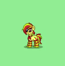 Size: 395x396 | Tagged: safe, derpibooru import, oc, oc:food, unofficial characters only, pikachu, pony, pony town, clothes, pokémon, screenshots, socks, solo, striped socks