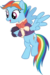 Size: 6720x9998 | Tagged: absurd resolution, a hearth's warming tail, album cover, artist:pink1ejack, clothes, derpibooru import, floating, it's a pony kind of christmas, necktie, open mouth, rainbow dash, safe, simple background, snowdash, solo, transparent background, vector
