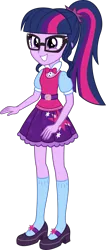 Size: 2319x5468 | Tagged: safe, artist:osipush, derpibooru import, sci-twi, twilight sparkle, equestria girls, twilight's sparkly sleepover surprise, spoiler:eqg specials, absurd resolution, clothes, commission, cute, glasses, simple background, solo, transparent background, twiabetes, vector