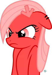 Size: 1474x2128 | Tagged: safe, artist:arifproject, derpibooru import, oc, oc:downvote, ponified, unofficial characters only, pony, derpibooru, angry, arif's angry pone, bust, derpibooru ponified, ear piercing, floppy ears, frown, meta, piercing, simple background, solo, transparent background, vector