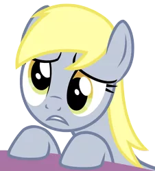 Size: 3254x3595 | Tagged: safe, artist:greenmachine987, derpibooru import, derpy hooves, pegasus, pony, slice of life (episode), bust, cute, derpabetes, female, mare, simple background, solo, transparent background, vector, worried