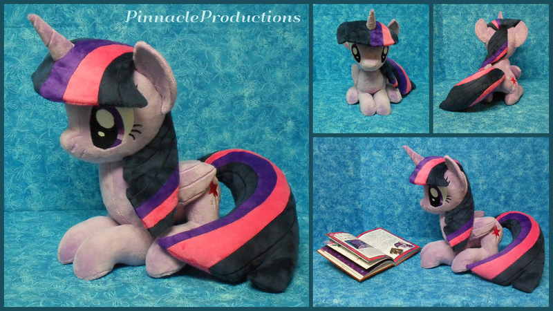 Size: 1366x768 | Tagged: safe, artist:bluedragonflyplush, derpibooru import, twilight sparkle, twilight sparkle (alicorn), alicorn, pony, book, irl, photo, plushie, prone, solo