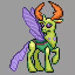 Size: 512x512 | Tagged: artist:phonicb∞m, changedling, changeling, derpibooru import, king thorax, pixel art, pokémon, rom hack, safe, solo, thorax, to where and back again