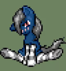 Size: 384x416 | Tagged: artist:phonicb∞m, clothes, derpibooru import, oc, pixel art, pokémon, rom hack, safe, socks, solo, striped socks, unofficial characters only