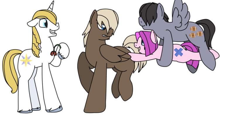 Size: 1024x512 | Tagged: artist:sylver-unicorn, bluebell (pairing), butt touch, crack shipping, derpibooru import, dumbbell, flight, flower, gay, hairspray, hoof on butt, male, prince blueblood, pushing, quarterback, quarterspray, rump push, safe, score, shipping, simple background, transparent background