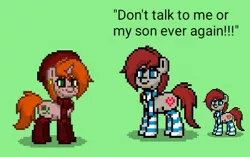 Size: 471x296 | Tagged: safe, derpibooru import, oc, oc:debra rose, oc:ponepony, unofficial characters only, pony, pony town, clothes, don't talk to me or my son ever again, meme, scarf, socks, striped socks