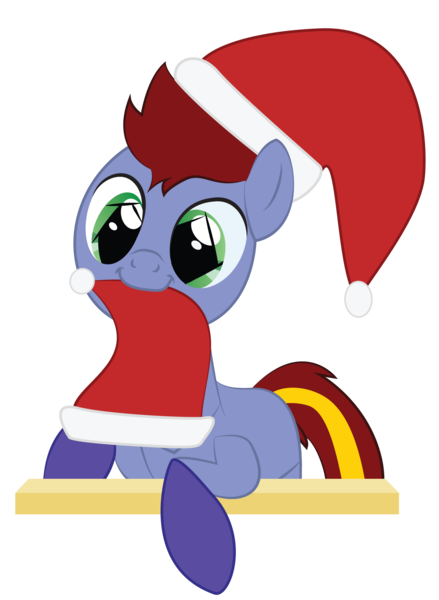 Size: 2000x2736 | Tagged: artist:mintysketch, christmas, derpibooru import, hat, holiday, minty's christmas ponies, oc, robot, safe, santa hat, simple background, solo, to saddlebags and back again, transparent background, unofficial characters only, vector