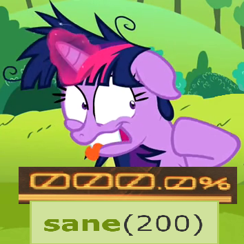 Size: 354x354 | Tagged: safe, derpibooru import, edit, edited screencap, editor:watermelon changeling, screencap, twilight sparkle, pony, unicorn, lesson zero, 0, 200% mad, biting, caption, cropped, expand dong, exploitable meme, glowing horn, horn, image macro, magic, meme, solo, tongue bite, twilight snapple