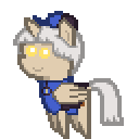 Size: 128x128 | Tagged: artist needed, safe, derpibooru import, oc, ponified, unofficial characters only, alicorn, pony, alicorn oc, clothes, elizabeth (persona), female, horn, persona, persona 3, pixel art, pointy ponies, simple background, smiling, solo, transparent background, wings