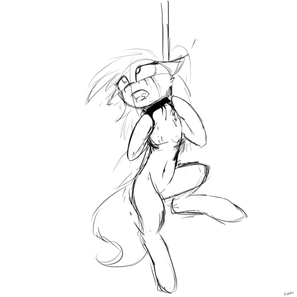 Size: 2160x2160 | Tagged: grimdark, artist:polakz, derpibooru import, ack, asphyxiation, choking, crying, generic pony, grayscale, hanging, hanging (by neck), image, lineart, monochrome, png, rope dance, simple background, solo, white background