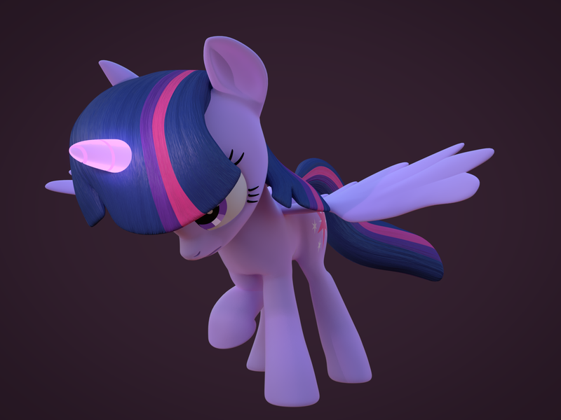 Size: 1600x1200 | Tagged: safe, artist:creatorofpony, artist:silshadnic, deleted from derpibooru, derpibooru import, twilight sparkle, twilight sparkle (alicorn), alicorn, pony, 3d, blender, magic, sfm pony, solo