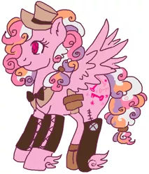 Size: 668x783 | Tagged: artist:skypinpony, bowtie, derpibooru import, g1, hat, locket (g1), ms paint, safe, solo, steampunk