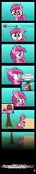 Size: 2112x10000 | Tagged: safe, artist:dinkyuniverse, derpibooru import, aura (character), ruby pinch, scootablue, pony, comic:wine essence, archer, arrow, chest fluff, comic, crying, ear fluff, mental breakdown, mental torture, sad, shocked, unshorn fetlocks