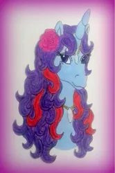 Size: 731x1099 | Tagged: artist:applejack-1982, derpibooru import, g1, safe, solo, sparkler (g1), traditional art