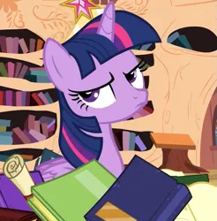 Size: 565x575 | Tagged: safe, derpibooru import, screencap, twilight sparkle, twilight sparkle (alicorn), alicorn, pony, princess twilight sparkle (episode), season 4, adorable face, angry, big crown thingy, cropped, cute, element of magic, jewelry, regalia, solo