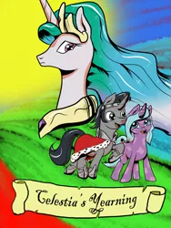 Size: 3000x4000 | Tagged: artist:astroanimations, celestibra, comic, comic:celestia's yearning, cover art, derpibooru import, female, hopebra, idw, king sombra, male, princess celestia, radiant hope, reformed sombra, safe, shipping, straight