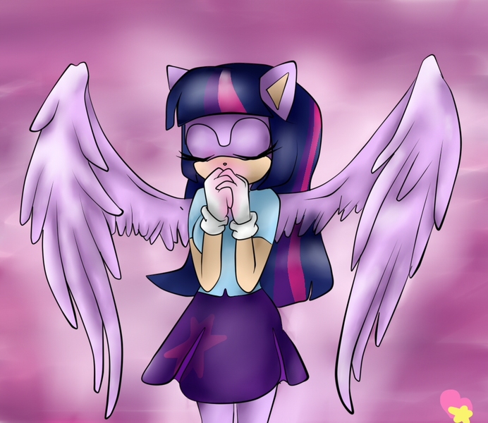 Size: 1024x888 | Tagged: alicorn, anthro, artist:thekittykawaii, artist:zombherhell, derpibooru import, safe, solo, sonicified, sonic the hedgehog (series), twilight sparkle, twilight sparkle (alicorn)