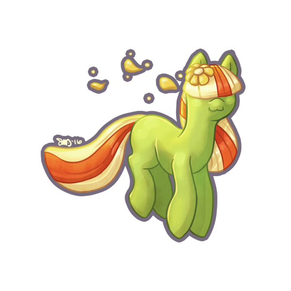 Size: 3000x3000 | Tagged: safe, artist:bean-sprouts, derpibooru import, ponified, pony, skiploom, crossover, pokémon, simple background, solo, transparent background