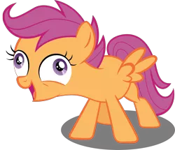 Size: 2000x1720 | Tagged: artist:spellboundcanvas, crazy face, derp, derpibooru import, exploitable meme, faic, i didn't listen, image macro, meme, newbie dash, safe, scootaloo, simple background, solo, transparent background, vector