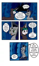 Size: 3000x5000 | Tagged: artist:astroanimations, cave, celestibra, cloak, clothes, comic, comic:celestia's yearning, derpibooru import, female, king sombra, male, princess celestia, reformed sombra, safe, shipping, straight