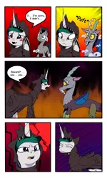 Size: 3000x5000 | Tagged: artist:astroanimations, blushing, celestibra, cloak, clothes, comic, comic:celestia's yearning, crying, derpibooru import, discord, female, king sombra, male, princess celestia, reformed, safe, shipping, straight