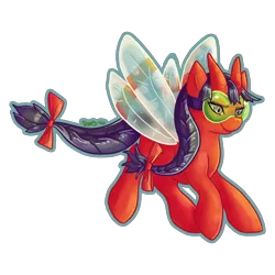 Size: 3000x3000 | Tagged: safe, artist:bean-sprouts, derpibooru import, ponified, pony, yanma, crossover, pokémon, simple background, solo, transparent background