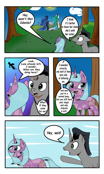 Size: 3000x5000 | Tagged: artist:astroanimations, comic, comic:celestia's yearning, derpibooru import, female, hopebra, idw, king sombra, male, princess celestia, princess luna, radiant hope, reformed sombra, safe, shipping, silhouette, straight, sun