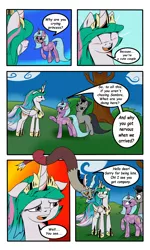 Size: 3000x5000 | Tagged: safe, artist:astroanimations, derpibooru import, idw, discord, king sombra, princess celestia, radiant hope, comic:celestia's yearning, comic, crying, dislestia, female, hopebra, male, reformed sombra, shipping, straight, tears of joy