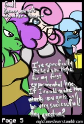 Size: 1152x1680 | Tagged: anthro, artist:simplyshivers, comic, comic:rarity's secret fitting party, cow, derpibooru import, dragon, juice, juice box, nose piercing, nose ring, oc, piercing, rarity, safe