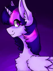 Size: 385x512 | Tagged: safe, artist:stingray66, derpibooru import, twilight sparkle, twilight sparkle (alicorn), alicorn, pony, chest fluff, ear fluff, fluffy, solo, wing fluff