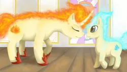 Size: 700x400 | Tagged: safe, artist:denkis, derpibooru import, ponified, pony, ponyta, rapidash, mane of fire, pokémon