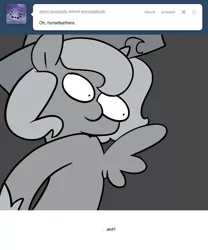 Size: 666x800 | Tagged: artist:egophiliac, cartographer's cap, derpibooru import, female, filly, grayscale, hat, monochrome, moonstuck, oh crap face, princess luna, safe, solo, wings, woona, woonoggles, younger