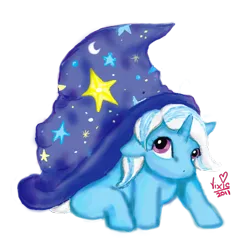 Size: 1316x1291 | Tagged: safe, artist:vixetra, derpibooru import, trixie, pony, unicorn, clothes, female, filly, hat, mare, simple background, solo, transparent background, trixie's hat