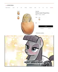 Size: 975x1223 | Tagged: artist:pencils, blushing, comic, comic:anon's pie adventure, derpibooru import, heavy breathing, maud pie, meme, rock, rock pouch, safe, solo, that pony sure does love rocks