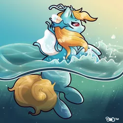 Size: 3000x3000 | Tagged: safe, artist:bean-sprouts, derpibooru import, ponified, kingdra, pony, crossover, pokémon, solo