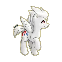 Size: 3000x3000 | Tagged: safe, artist:bean-sprouts, derpibooru import, ponified, pony, togetic, crossover, pokémon, raised hoof, simple background, solo, transparent background