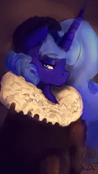 Size: 1080x1920 | Tagged: artist:thelunarmoon, clothes, derpibooru import, fine art parody, painting, princess luna, rembrandt, ruff (clothing), safe, solo