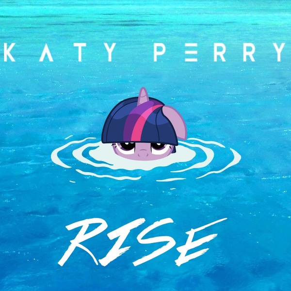 Size: 800x800 | Tagged: album, album cover, artist:penguinsn1fan, cover, derpibooru import, katy perry, parody, rise, rise (song), safe, solo, song reference, twilight sparkle, water