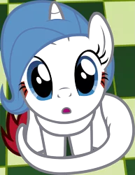 Size: 953x1233 | Tagged: safe, artist:badumsquish, derpibooru import, part of a set, oc, oc:theme, ponified, unofficial characters only, monster pony, original species, pony, tatzlpony, derpibooru, :o, badumsquish's kitties, derpibooru ponified, female, illusion, looking at you, looking up, meta, open mouth, simple background, sitting, solo, species swap, transparent background, twibooru theme illusion