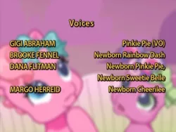 Size: 640x480 | Tagged: safe, derpibooru import, screencap, cheerilee (g3), pinkie pie (g3), pony, over two rainbows, credits, end credits, g3.5, newborn cuties, once upon a my little pony time, remake