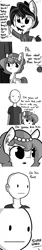 Size: 792x4752 | Tagged: safe, artist:tjpones, derpibooru import, oc, oc:brownie bun, oc:richard, unofficial characters only, earth pony, human, pony, horse wife, :|, absurd resolution, comic, dialogue, ear fluff, grayscale, hoof hold, interview, lewd, microphone, monochrome, new year, poker face, reporter, simple background, this will end in snu snu, white background